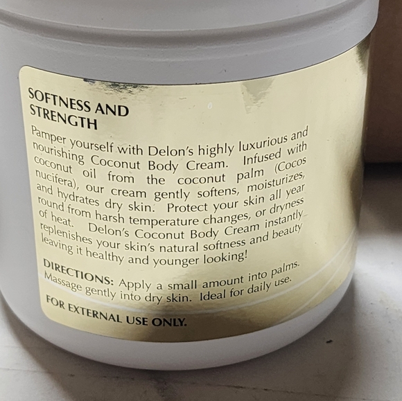 NEW DELON+ Body Cream with Argan Oil 16 oz - Picture 2 of 3